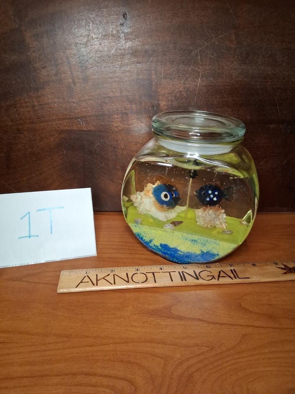 1T Vintage Gel Candle Fish Tank Scented With Lid
